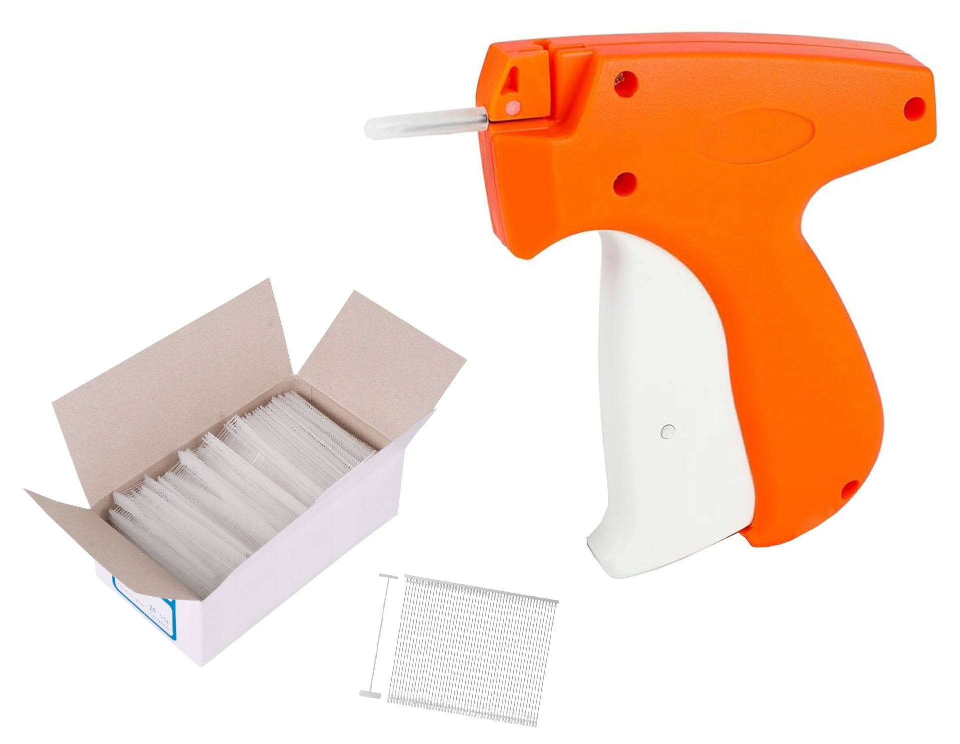 Set pistol de agatat etichete cu 5000 buc agatatori, plastic si otel, portocaliu/alb - 3 | YEO