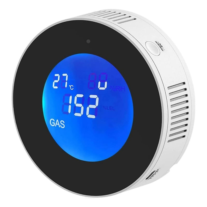 Detector de scurgeri de gaz si alarma de incendiu Techstar®, Wi-Fi, 150mA, Afisaj LCD, Control APP Tuya, Notificari - 1 | YEO