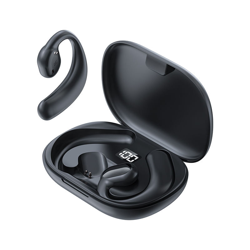 Casti Wireless Bluetooth MRG MR14 , Stereo, LCD, cu Carcasa, Negru