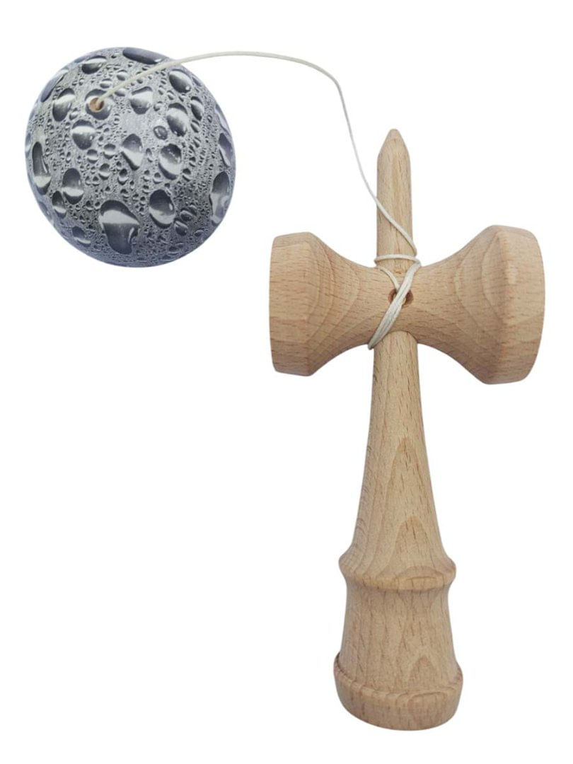 Kendama profesionala, Bila din lemn, Gri lucios, 43KD