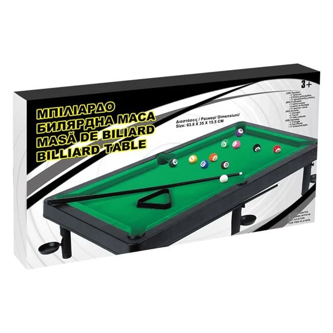 Masa de Biliard din Plastic, 63.8x35x15.5 cm, Joc de Masa pentru Copii