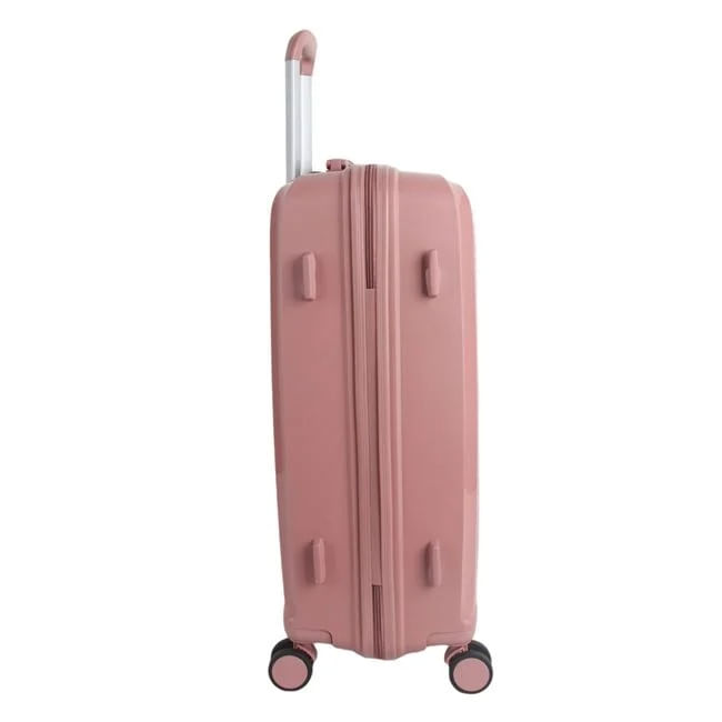 Valiza Troler, Roz, cu Dungi Reliefate, 33L
