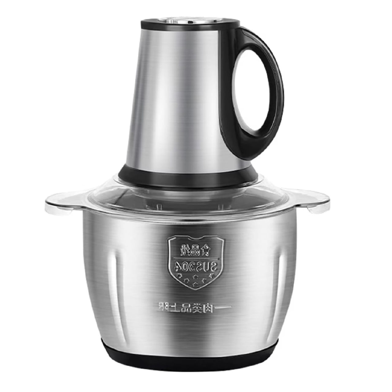 Tocator electric pentru carne si legume, 300W, 4 lame din otel inoxidabil, Capacitate 3L, din Inox, Argintiu - imagine 6