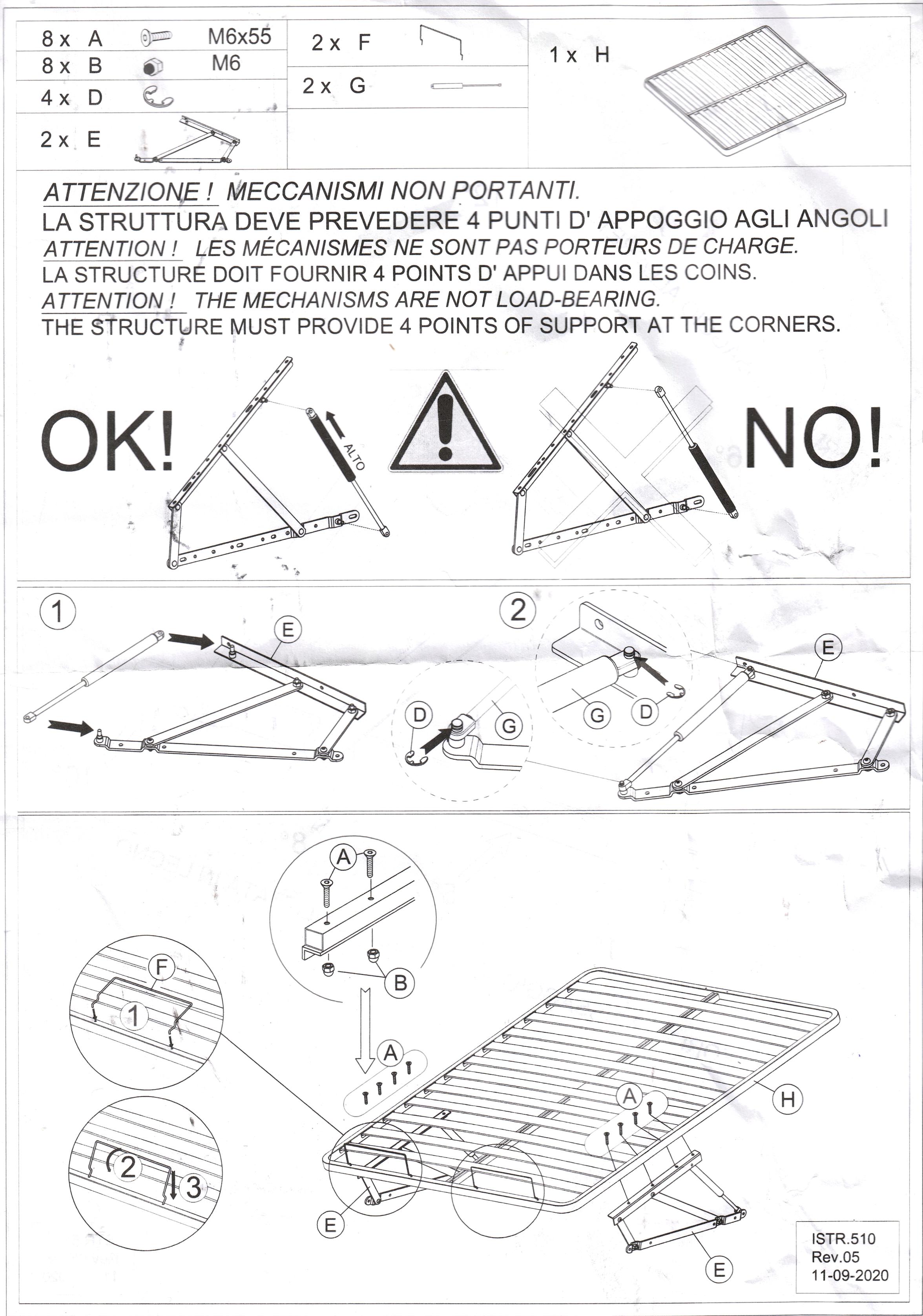 Somiera pat Roma 160x200 cu sistem rabatare, cadru metal, 12 lamele 53x8mm - 2 | YEO