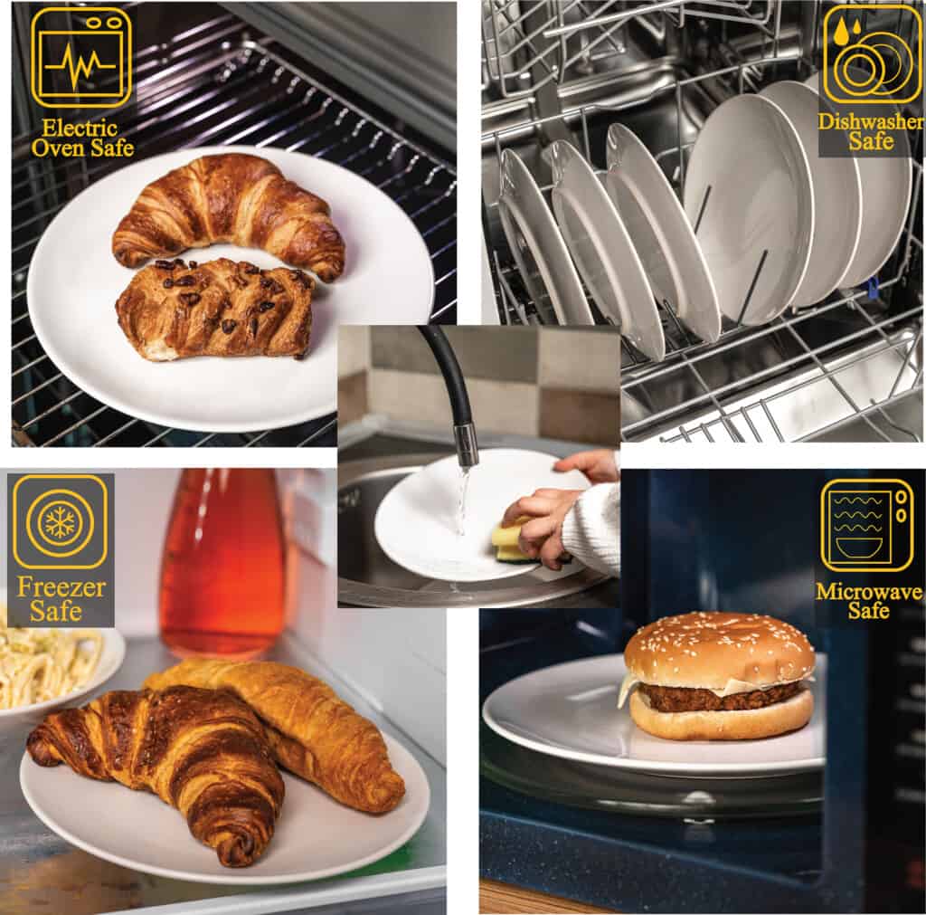 Set farfurii 18 piese, pentru 6 persoane, Milkshake, Cesiro, Roz Mat