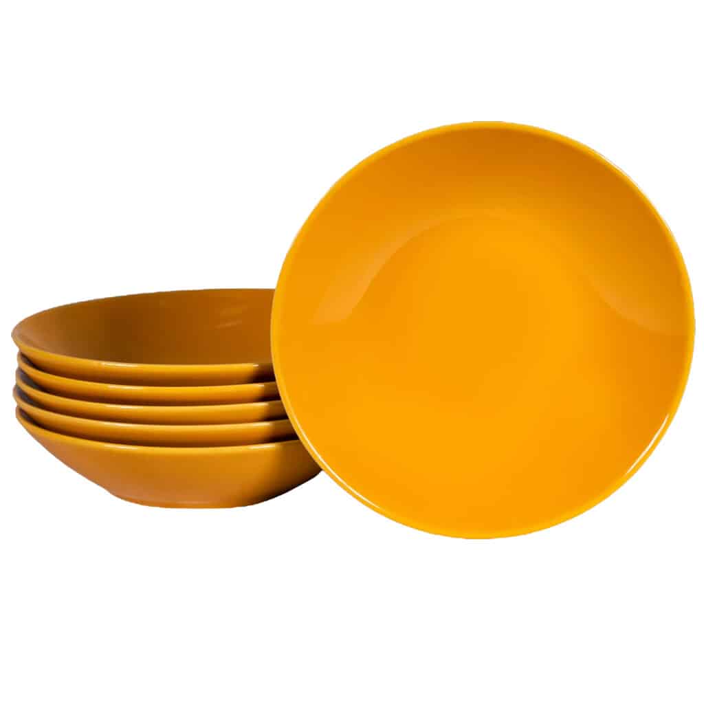 Set 6 farfurii adanci 21 cm Galben Rumen