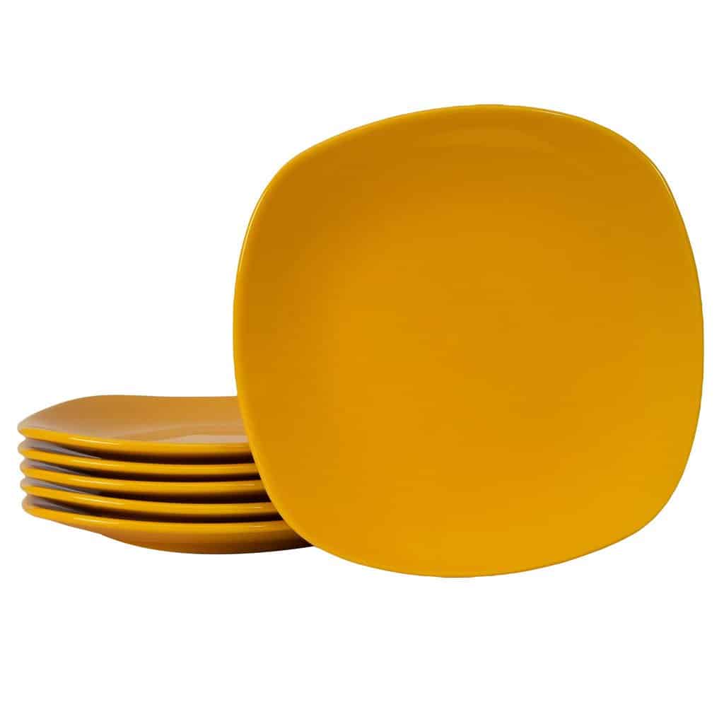 Set 6 farfurii desert Galben, 20 cm