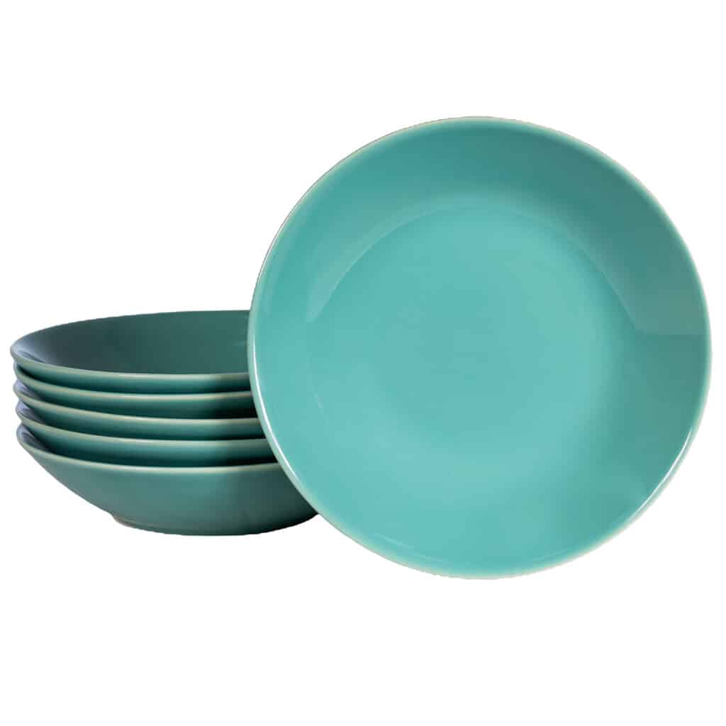 Set 6 farfurii adanci 21 cm Turcoaz Lagun