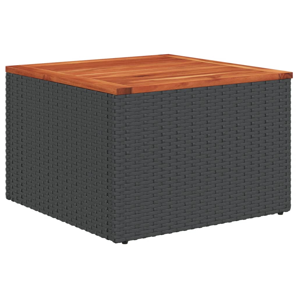 Set canapele de gradina cu perne, 6 piese, negru, poliratan — imaginea 6