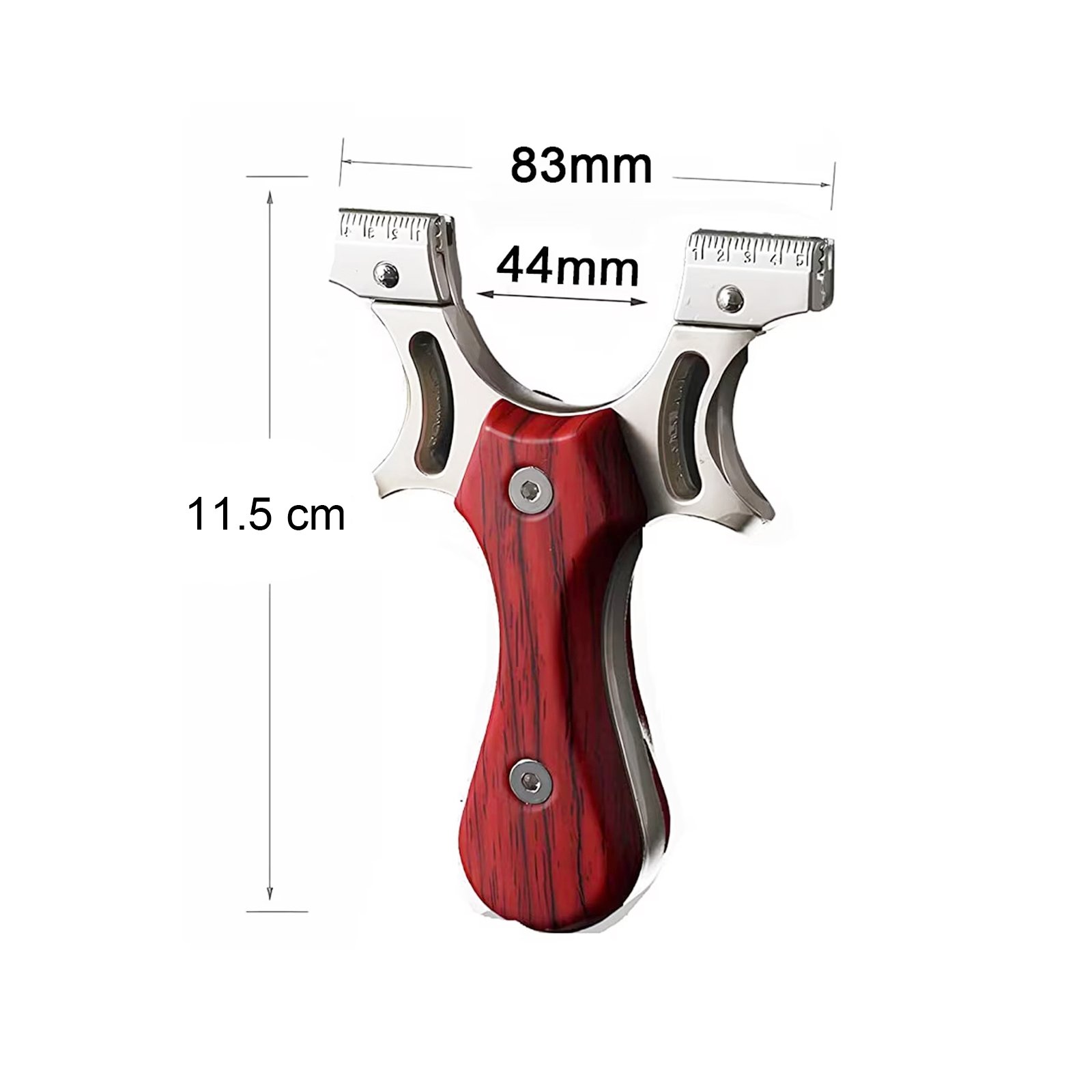 Set prastie cu lase, Sling Queen, metalic, 11.5 cm, cu boloboc, maner lemn, maro si 300 bile
