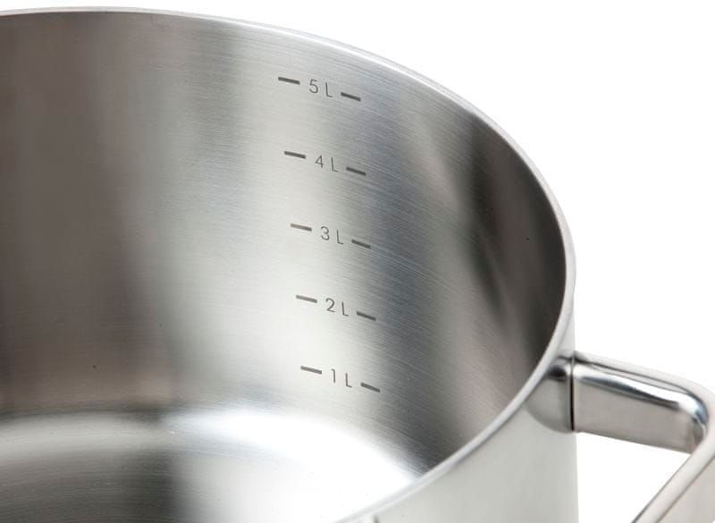 Oala din Inox cu capac Healthy and tasty HT1004, 24 cm, 5 L — imaginea 3