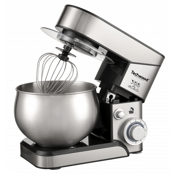 Mixer planetar Techwood TRO-1050, 1000W, 5L, inox, 6 viteze + pulse - imagine 2