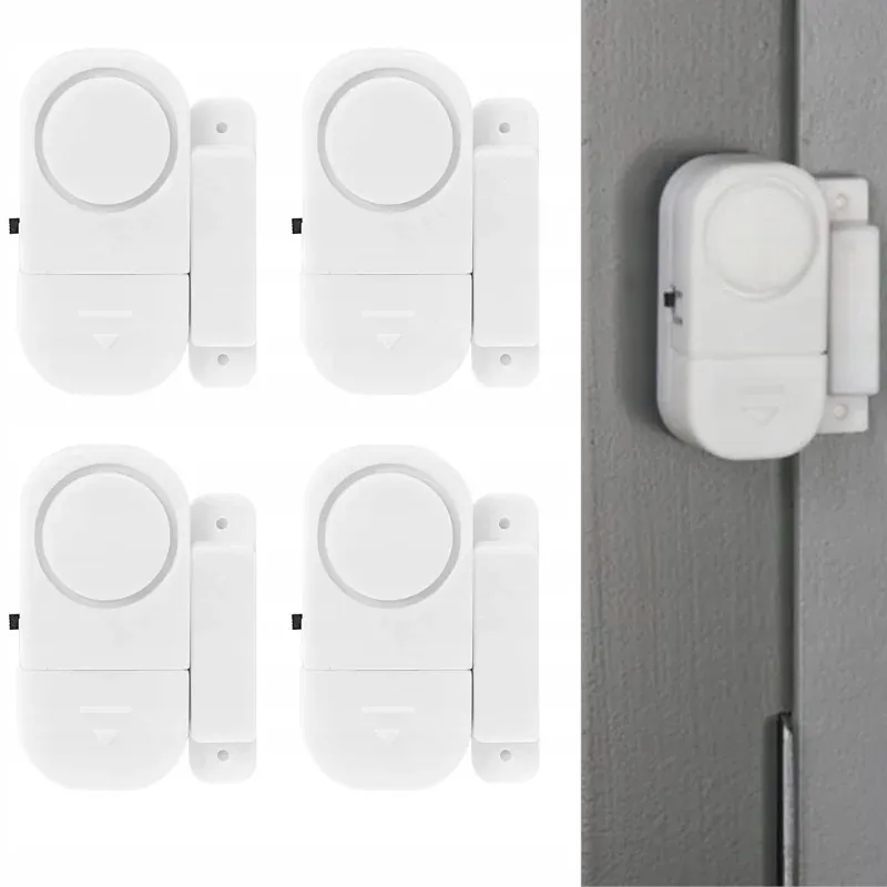Set 4 bucati alarma usi si ferestre, senzor deschidere geam, antiefractie, Gonga® Alb - 3 | YEO