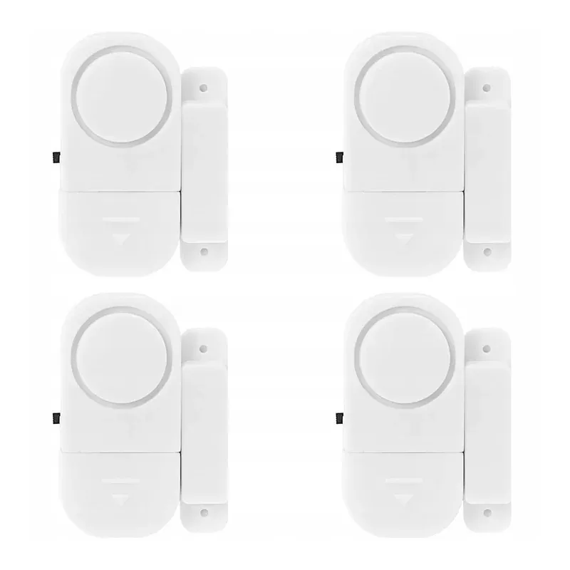 Set 4 bucati alarma usi si ferestre, senzor deschidere geam, antiefractie, Gonga® Alb - 4 | YEO