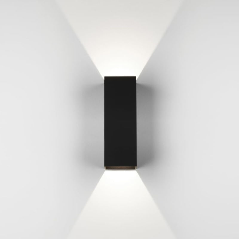 Aplica LED de perete Interior/Exterior Techstar®, Putere 2W, Culoare Lumina 4000K, 600 lm, 9x6 cm, IP 65, Negru