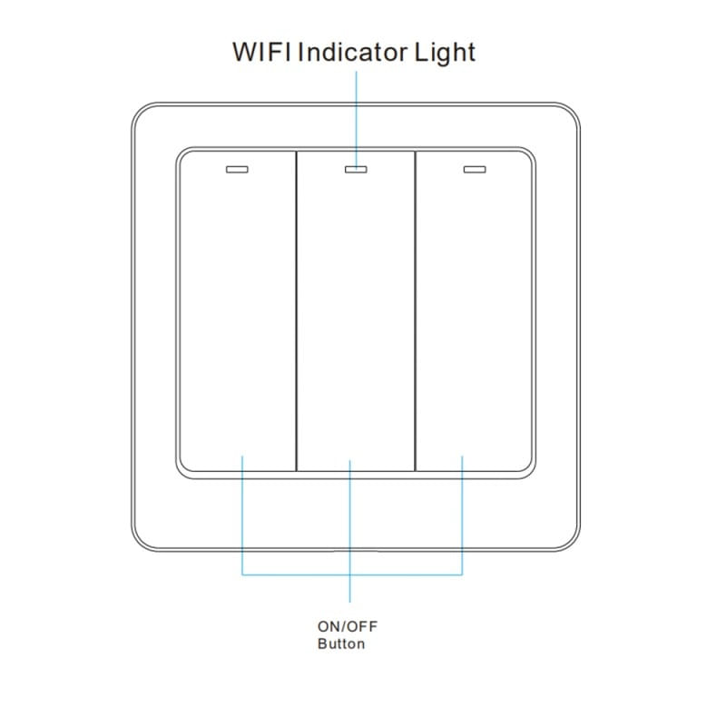 Intrerupator Smart Techstar®, Wireless 2.4GHz, Button cu Revenire, Design Classic, Iluminare LED, 2 Faze, cu NUL, Alb - 4 | YEO