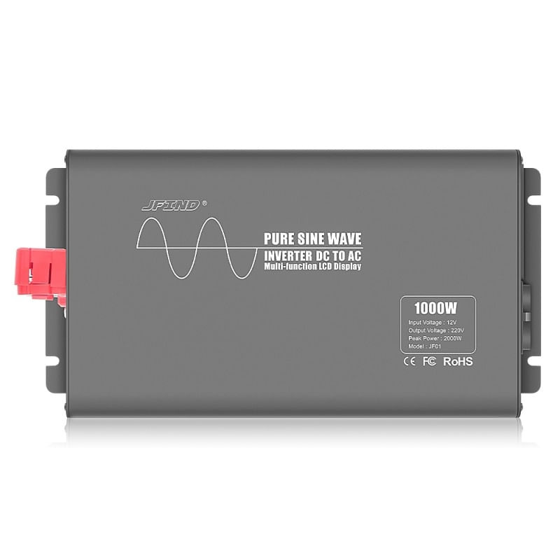 Invertor de putere cu unda sinusoidala pura Techstar®, DC 12V la AC 220V, Afisaj LCD, 1000w, Pretabil Rulota - 3 | YEO