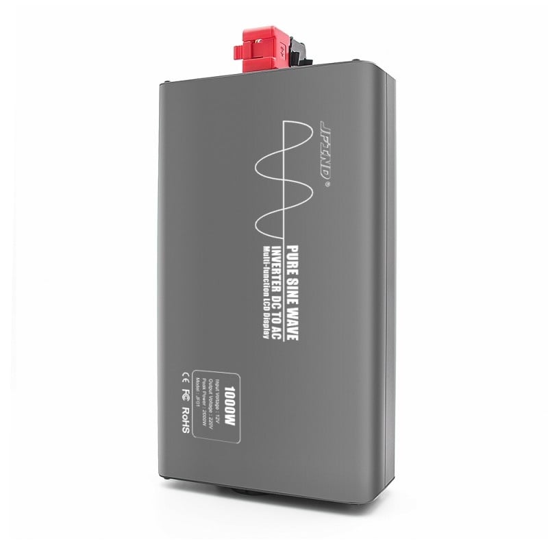 Invertor de putere cu unda sinusoidala pura Techstar®, DC 12V la AC 220V, Afisaj LCD, 1000w, Pretabil Rulota - 4 | YEO