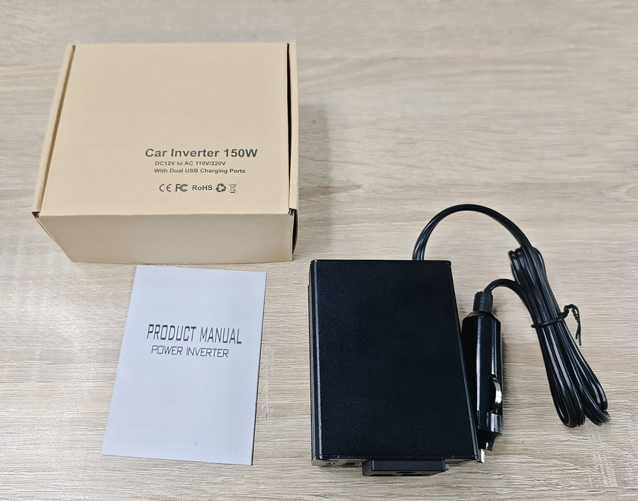 Invertor de Putere Auto Techstar® 150W - 12V DC la 220V AC, cu Porturi USB-C si USB-A pentru Incarcare Rapida - imagine 7