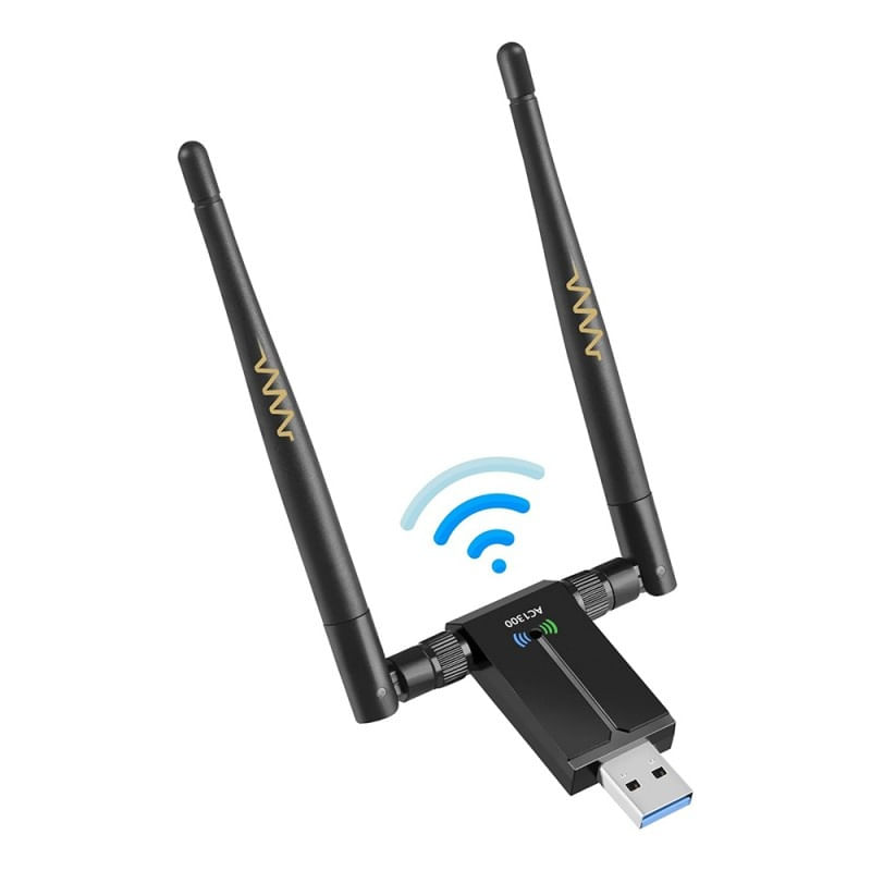 Adaptor Wireless Techstar® AC 1200 Dual-Band, 1200Mbps, USB 3.0, 2.4G/5G, Long Range, 2 Antene, Negru - 4 | YEO