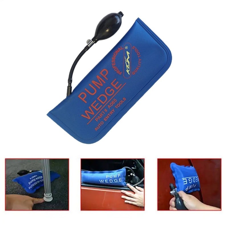 Perna pneumatica cu pompa manuala pentru deschiderea usii masinii Techstar® CDT-23, 28 x 12.5 cm, 100 kg/forta, Albastru - 3 | YEO