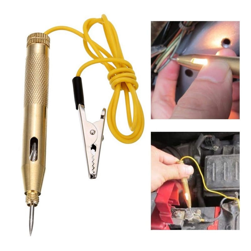 Creion de testare a tensiunii auto Techstar® D0086-Y, DC 6V/12V/24V, 115x10 mm, compatibil masini, barci, motociclete - 3 | YEO
