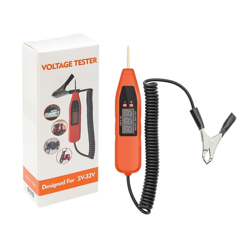 Lampa de Testare Auto Techstar®, 5-32V, Portocaliu, Verifica Sigurantele, Intrerupatoarele, Distribuitorii si - imagine 6