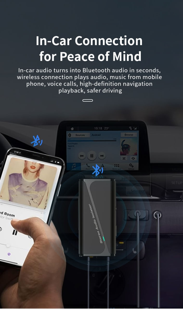 Adaptor Audio Bluetooth 2 in 1 Techstar M29, Versiune 5.4, Izolator de Zgomot, Anti-interferenta, Sunet Clar - imagine 7