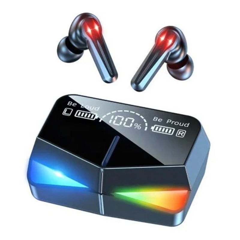 Casti Bluetooth Pentru Gaming Techstar® M28, Bluetooth 5.1, Microfon, Control Prin Atingere, Indicator LED, Rezistente