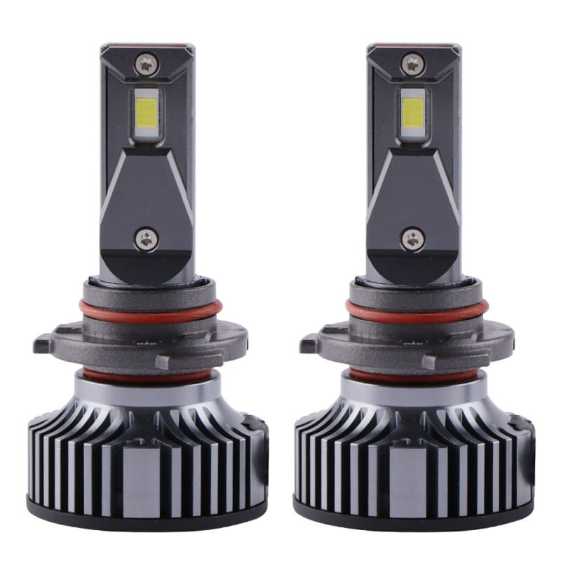 Set 2 LED-uri Auto Techstar® K9, 9005, 50w, 6000 Lumeni, 6500K, AUTO, 12-24 Volti, CSP, Canbus, Miez Cupru, Radiator