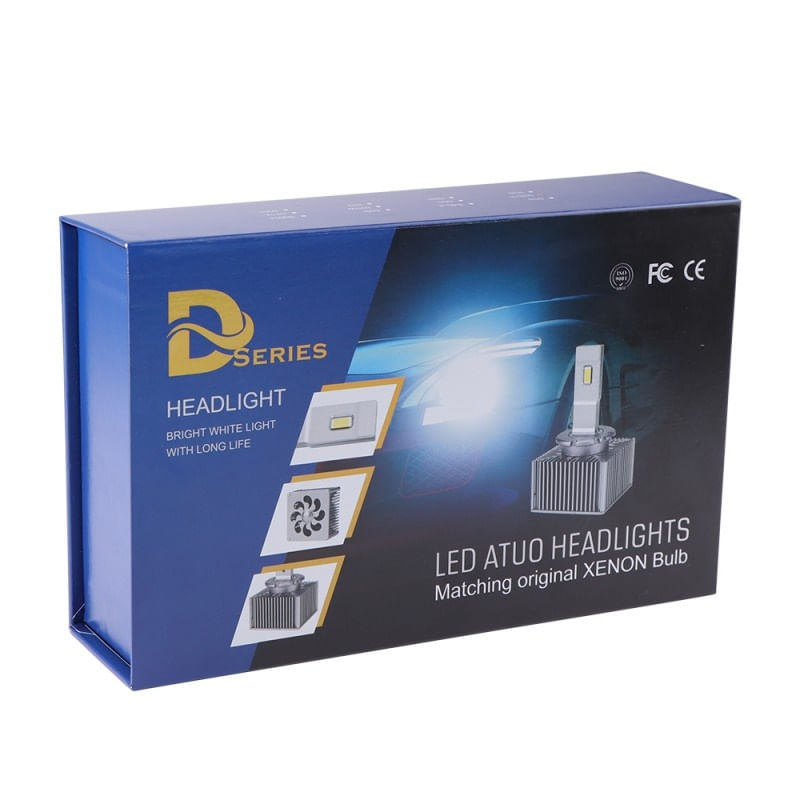 Set 2 LED-uri Auto Techstar® D2S, 35w, 5000 Lumeni, 6500K, AUTO, 12-24 Volti, CSP, Canbus, Radiator Aluminiu