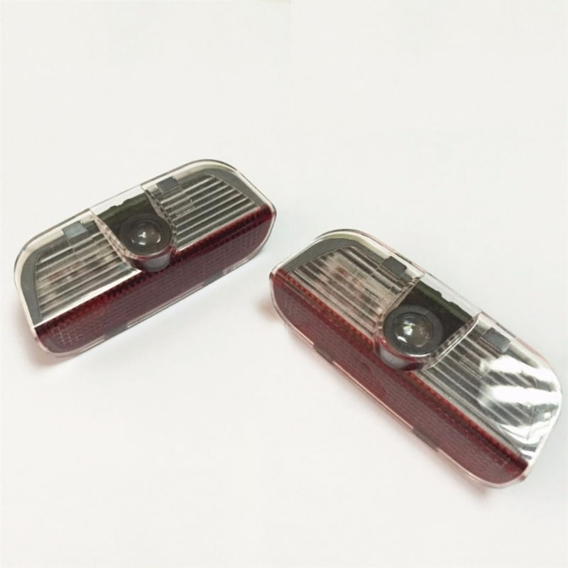 Set 2 Bucati Emblema Logo LED Portiera dedicata Marca Auto SKODA