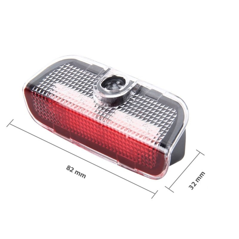 Set 2 Bucati Emblema Logo LED Portiera dedicata Marca Auto SKODA - 3 | YEO