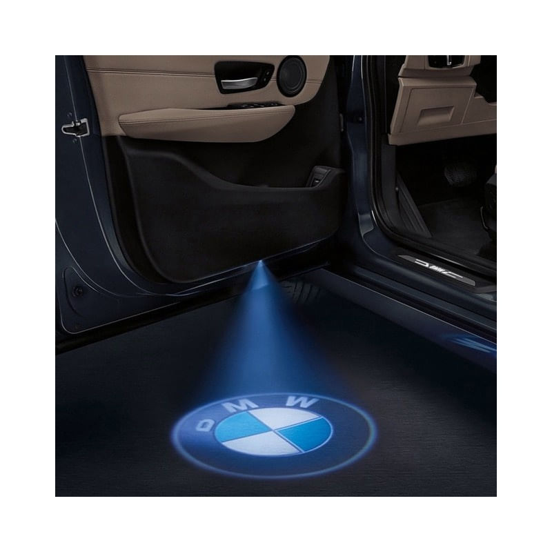 Set 2 Bucati Emblema Logo LED Portiera dedicata Marca Auto BMW