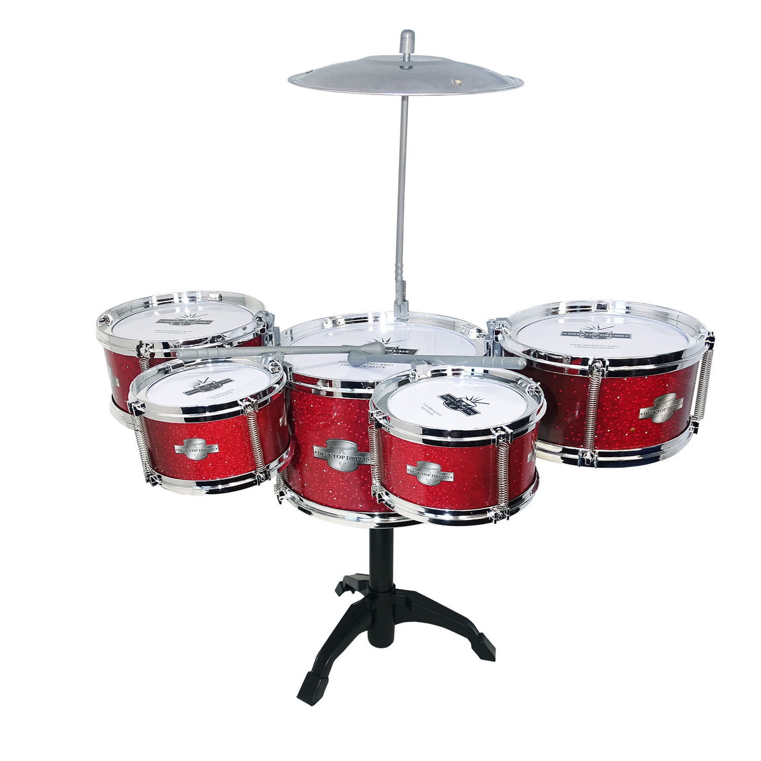 Set 5 tobe, cu scaunel, pentru copii, rosu, salamandra kids