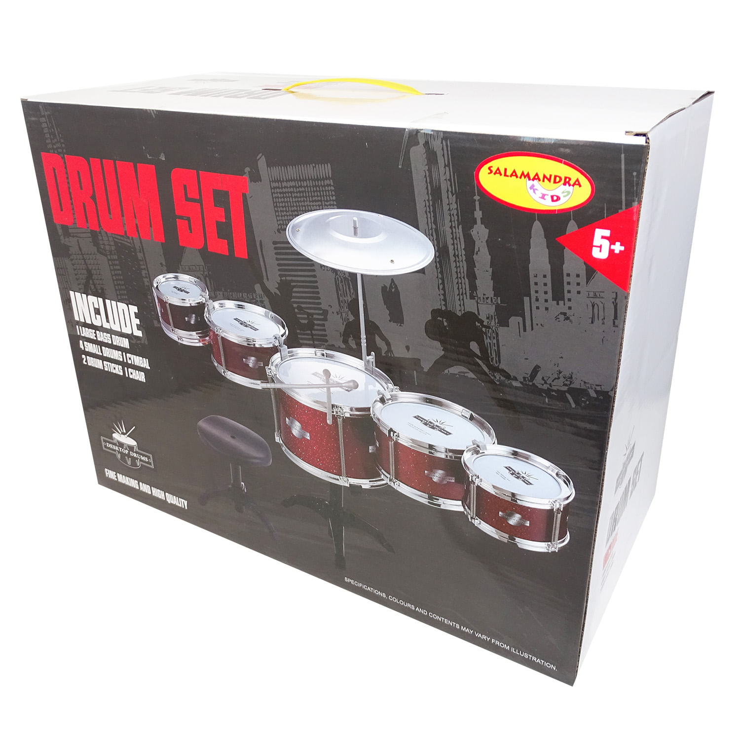 Set 5 tobe, cu scaunel, pentru copii, rosu, salamandra kids - 2 | YEO