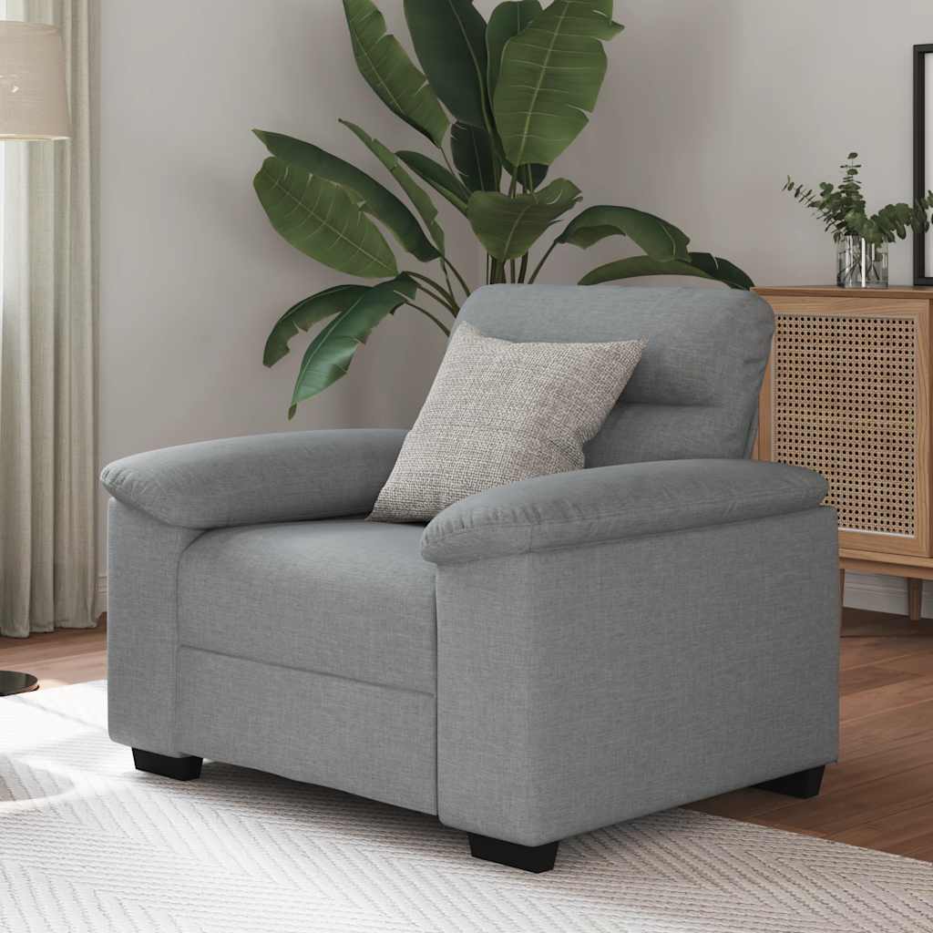 Canapea Scaun Gri deschis 60 cm Tesatura — imaginea 2