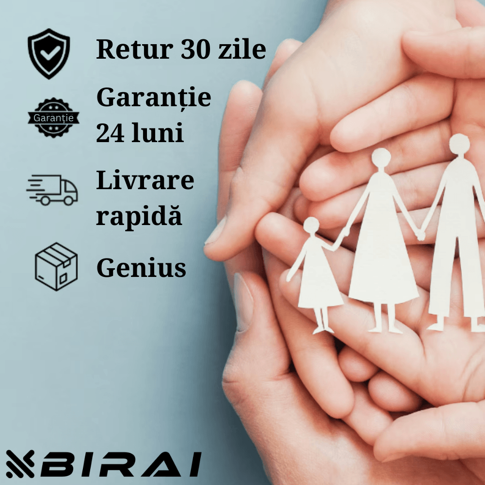 Irigator Bucal BIRAI L15, Portabil, 5 Programe, 1800 Pulsatii/min, 4 Capete, Rezervor 300ml, IPX7, Negru