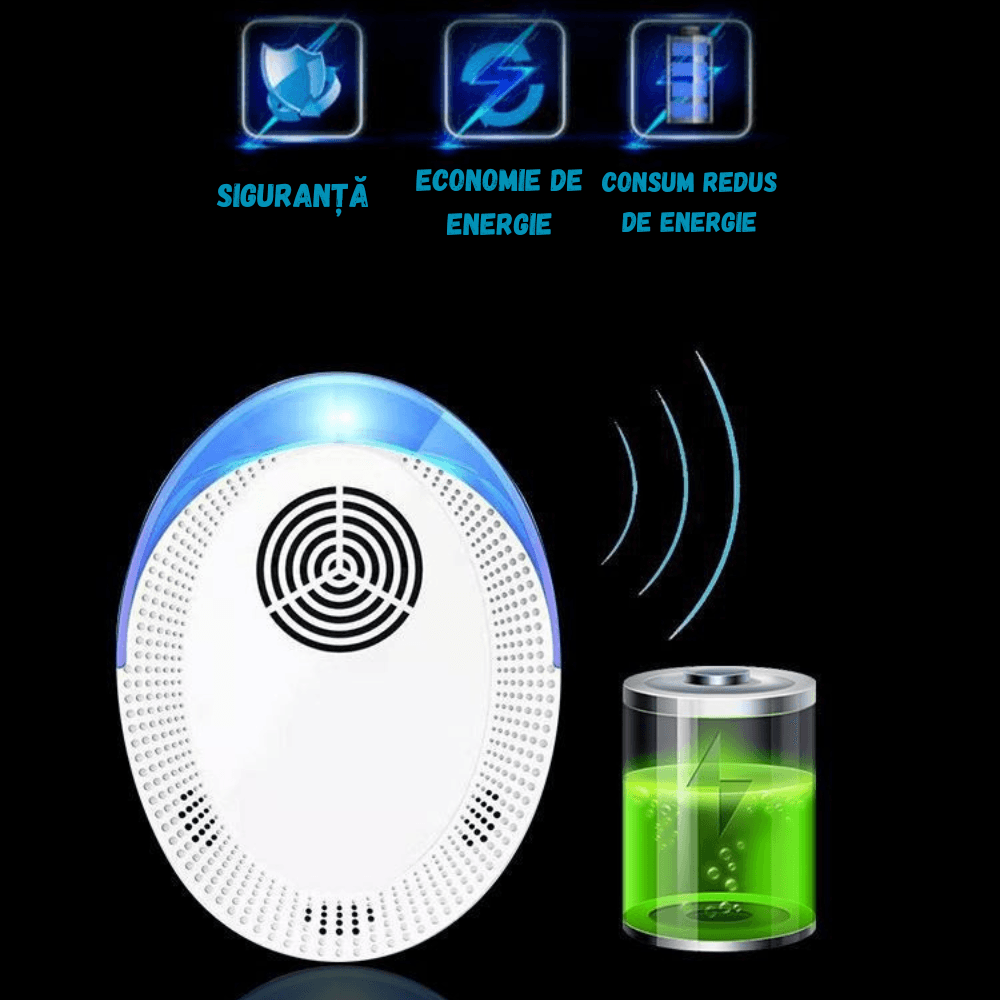 Set 2 Dispozitive Ultrasonice BIRAI BR03, Anti Daunatori, 25-65kHz, 5W, Casa/Birou, Fara Chimicale, Sigur — imaginea 7