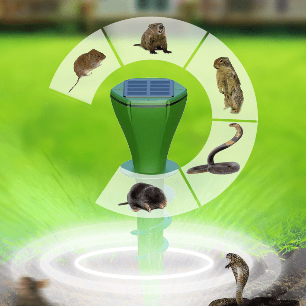 Set 2 Aparate Anti-Cartite BIRAI BR01, Solare, 3 Moduri, Ultrasunete, 700mp, Vibratii, IP65, Gradina, Ecologic
