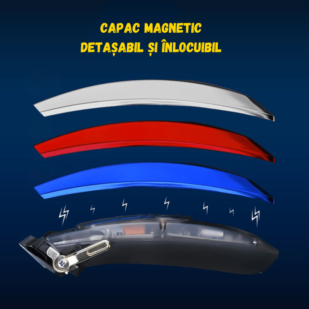Masina Tuns Profesionala, 10.000 RPM, LED, Lame Titan, Zero Gap, USB Rapid, Rezistenta Apa, Albastra - 3 | YEO