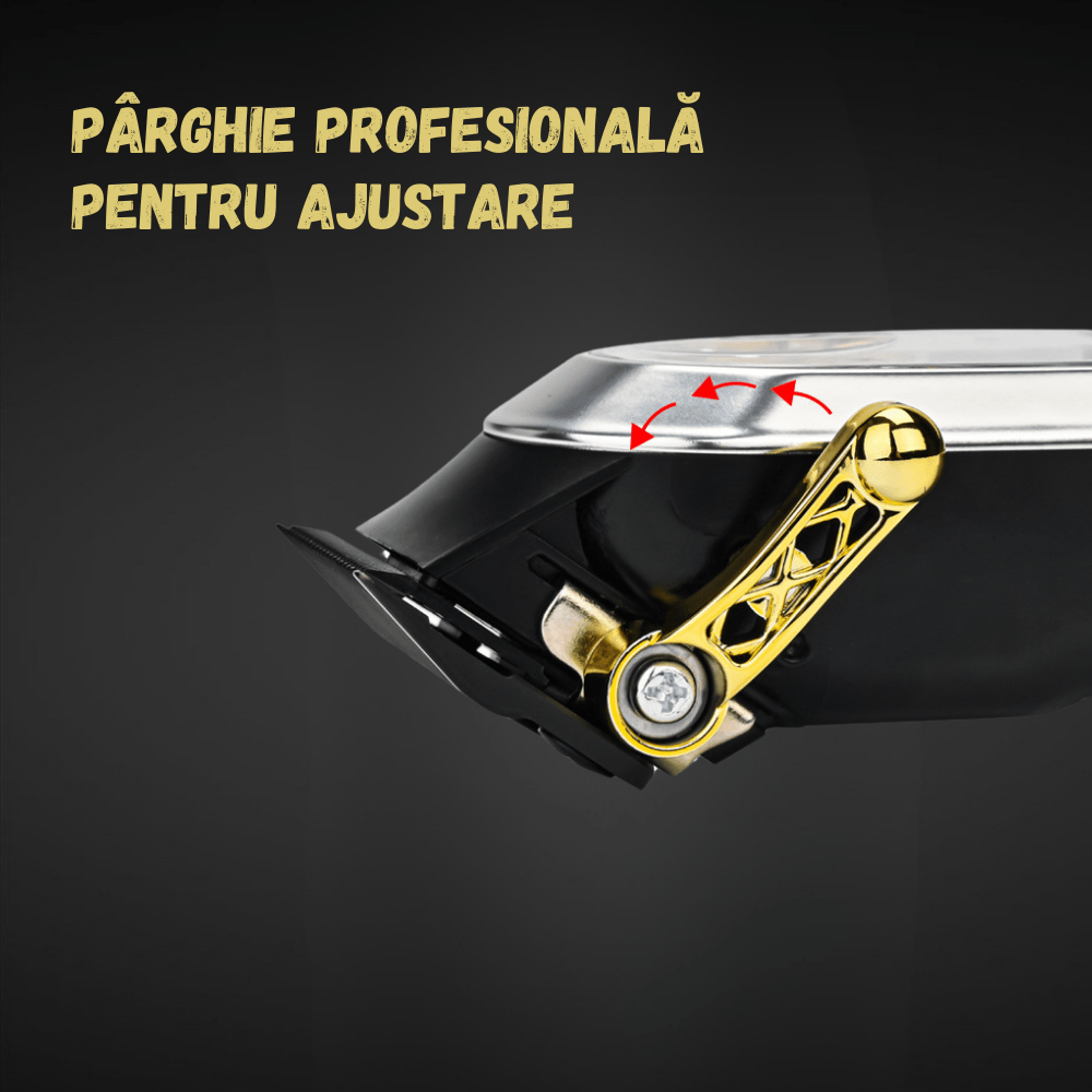 Masina Tuns Profesionala BIRAI Elite, 7000 RPM, LED, Wireless, Lame Titan, Negru, Multifunctionala, Precizie