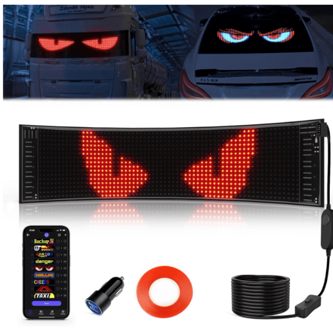 Panou cu Afisaj LED Inteligent KASEVY Devils Eye cu Ecran Flexibil Control prin Aplicatie Bluetooth - 2 | YEO