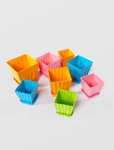 Ghiveci TULIPE, 13 X 12 cm Plastic diverse culori — imaginea 4