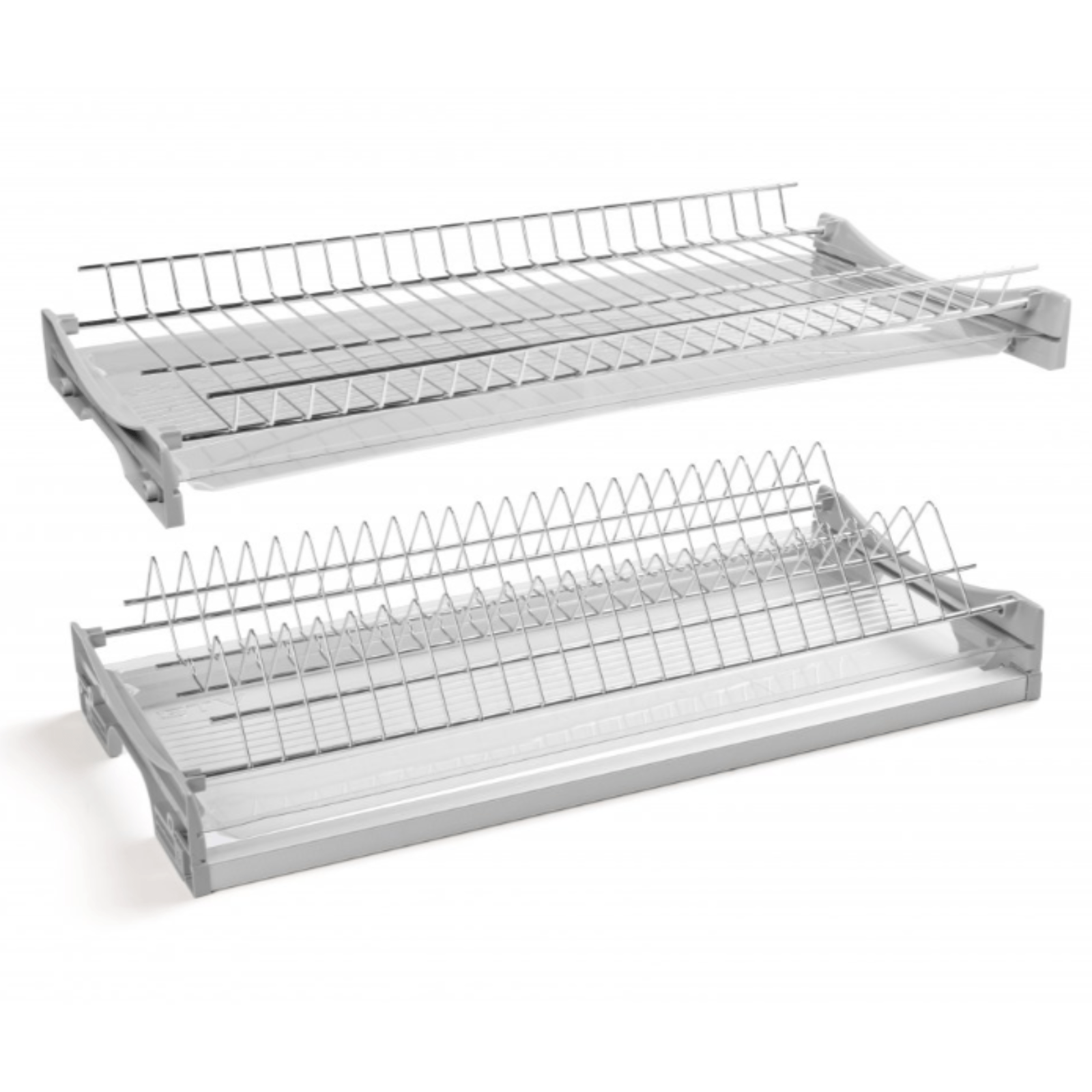 Scurgator Vase, GTV, 2 Nivele, 2 Tavi, Pentru Dulap de 800mm, Interior dulap 764mm, Pentru Placi 16-18mm, Crom - 3 | YEO