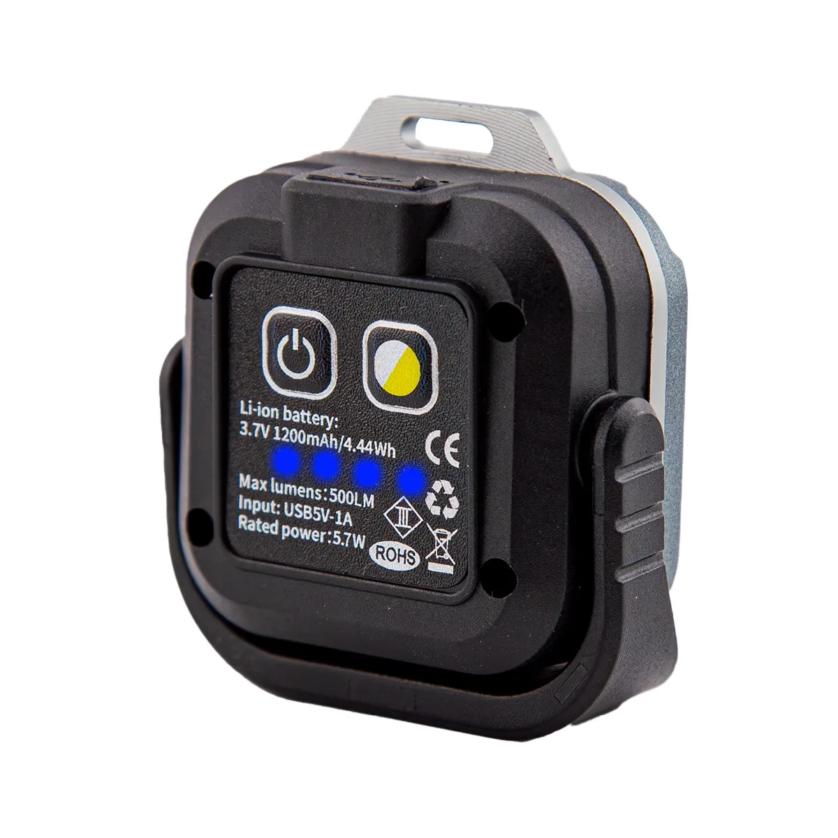 Mini Proiector Lanterna LED Tricolor + Rosu 5.7W, EMESZON®, Strobo, SOS, prindere Magnet, Stativ, albastru-negru — imaginea 8