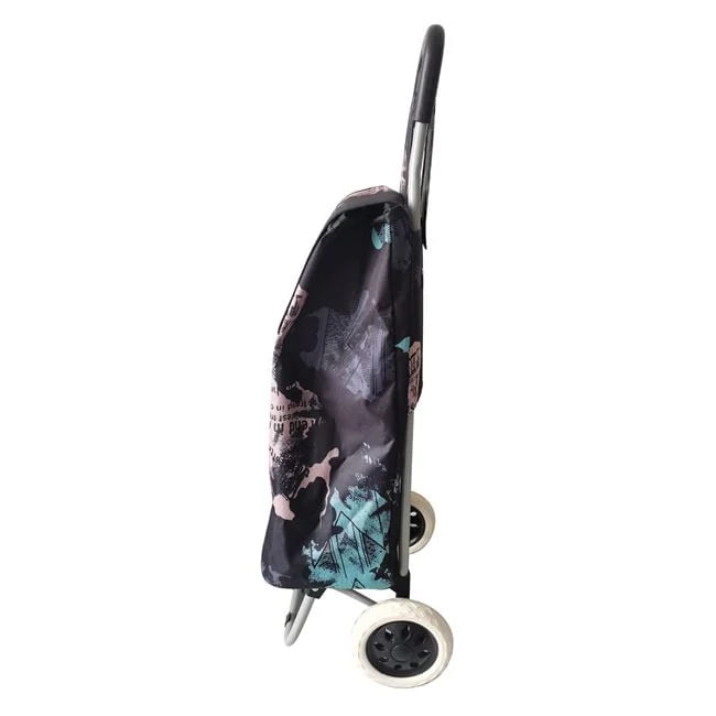 Carucior pentru piata, pliabil, dimensiuni 34x28x96cm, multicolor