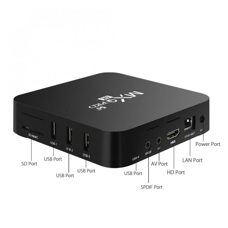 Mini PC TV Box Techstar® MXQ PRO, UltraHD 4K, Quad-Core 64 Bit. 4GB RAM, 512GB ROM, 5G Wireless, Ethernet, Android 10