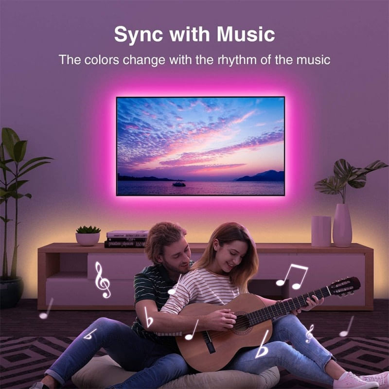 Kit banda LED RGB Smart WiFi Techstar®, SMD 5050, 5m, DC 5V, USB, Control Vocal, Compatibila cu Alexa Amazon si Google - 3 | YEO
