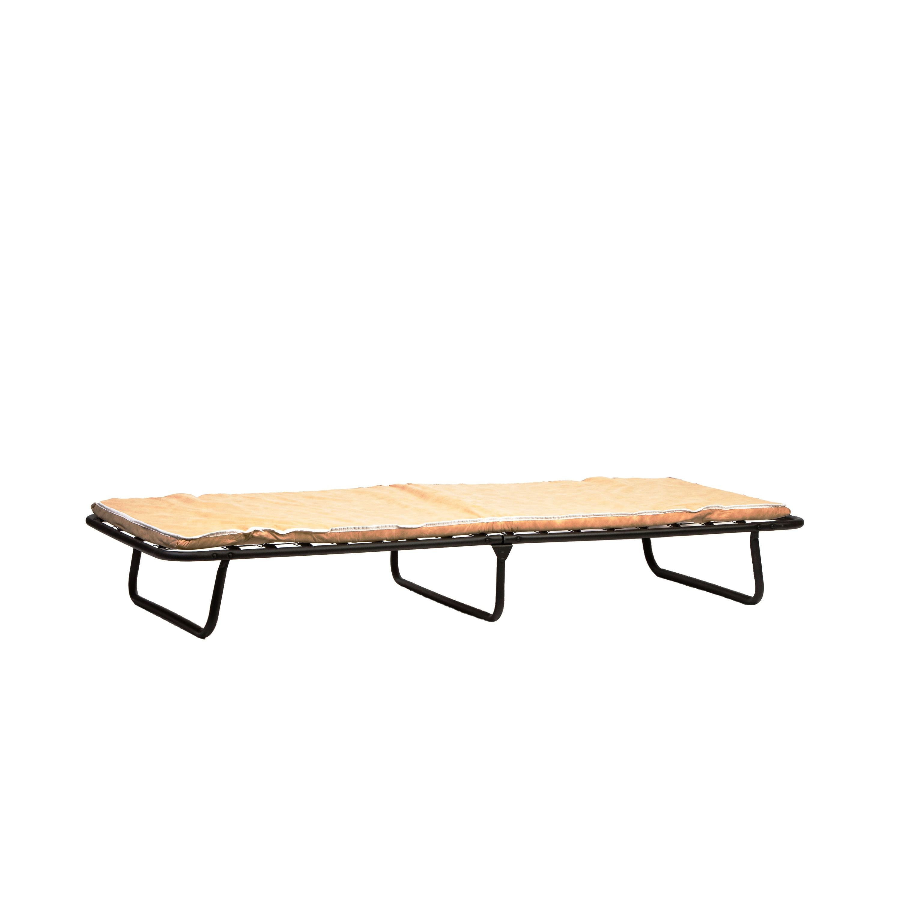 Pat pliant Star, negru, 190x80x25 cm